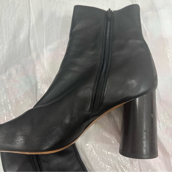 Celine Elliptic Nappa Lambskin Leather Black Heeled Ankle Boots Phoebe Philo 40 - Picture 9 of 15